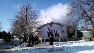 Горит центральный офис Билайн, пожар в Миллерово 3
