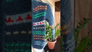 🙂😉Замена жаккарда простыми, двухцветными узорами!!! 👍