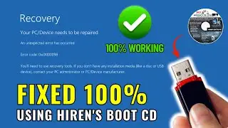 Fix Your PC/Device Needs to Be Repaired Using Hiren's Boot CD (100% Works)
