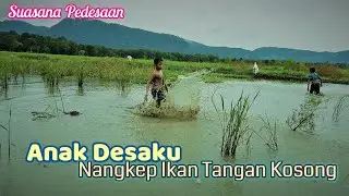 Suasana Pedesan | Anak Desa Nangkap Ikan Tangan Kosong