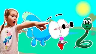 Учим букву З, мультфильм про испуганного зайца от змеи и танцы Амины с зайцами