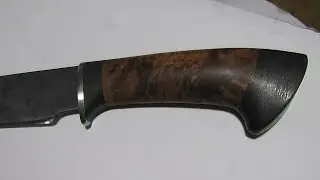 second knife from Russian damask steel handle rework