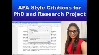 APA STYLE Citations for PhD and Research Project