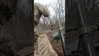 работа миномётного расчёта 130 батальона
