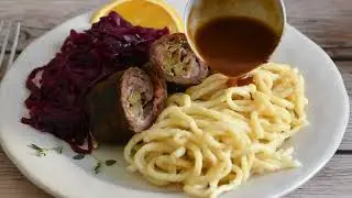 Klassische Rinderrouladen mit Pflaumen-Rotkohl und Spätzle | Hengstenberg