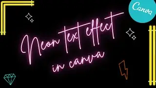 Glowing NEON text in canva // The Canva Concepts