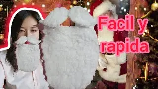 como HACER una BARBA de SANTA CLAUS FACIL y RAPIDO para niños