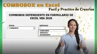 COMBOBOX DEPENDIENTE EN FORMULARIO DE EXCEL VBA [LISTA DESPLEGABLE DEPENDIENTE]✅✅ | CONOCIENDO EXCEL