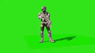 Green Screen Soldier Chroma Key Footage VFX VIDEO
