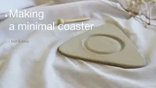 Making a minimal ceramic coaster | fast and easy at home