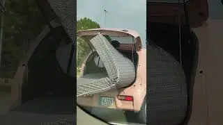 Mattress in small car#car#mattress