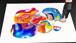 Big is Better - Fluid Acrylic Painting on large Canvas with powerful Colors