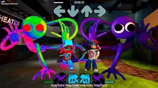 FNF Rainbow VS Purple but | Friday Night Funkin Mod Roblox Rainbow Friends