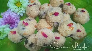 5 Ingredients Quick and Easy Rava Laddu Recipe | Vinayagar Charthuti Sweets | Suji Ladoo