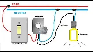 COMO INSTALAR SENSOR DE PRESENÇA COM INTERRUPTOR