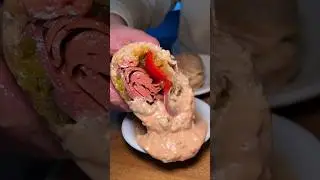 The DEVOUR HEARTBURN WRAP from Lido Kosher Deli on Long Island, NY! 🌯🌭🔥 Yes, PLEASE. 