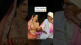 Pandit ji tries to convince the bride to follow traditions 😄 #indianwedding #dulhan #funnymoments