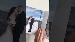 Весільна фотокнига Standart Slimbook 23*23 в велюрі з тисненням. Wedding photobook