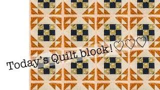 Today's quilt block - Mrs. Keller's Nine patch - Vintage sewing