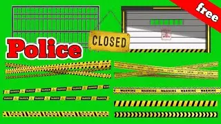 #greenscreen Police line, keep out, caution, warning, danger, Полицейская лента Гринскрин