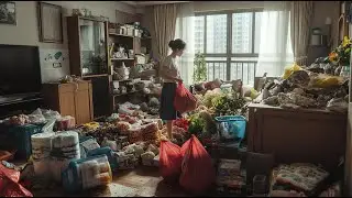 My parents' messy house, I clean every room, toilet, kitchen