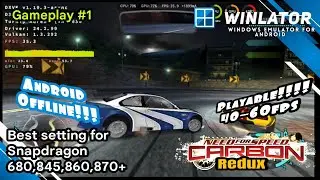 NFS Carbon Redux Android Gameplay Winlator 8.0 Amod V1 | Tested on Snapdragon 845