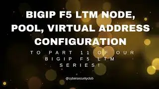 How to Set Up an Active-Standby Load Balancer with F5! Part 11