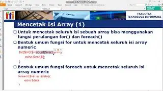 Penjelasan Array Pemrograman Web 2 (Pertemuan 1)