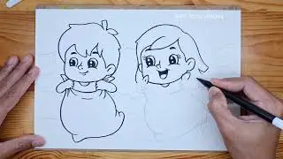 Menggambar dan mewarnai tema balap karung