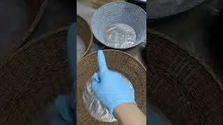 Грунтовка и сушка кашпо под елку