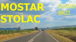Mostar - Stolac, Herzegovina, driving by car, main roads M17, M17.3 and M6, July 2024