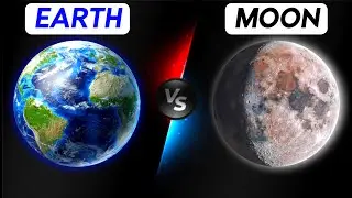 Earth 🌎 vs Moon 🌝 | Comparison between Planet and Satellite