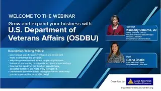 Grow and expand your business with U.S. Department of Veterans Affairs (OSDBU)