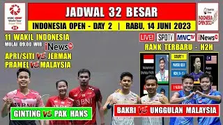 Jadwal Indonesia Open 2023 Hari Ini Day 2 Live INEWS TV ~ 11 Wakil Indonesia ~ GINTING vs PAK HANS
