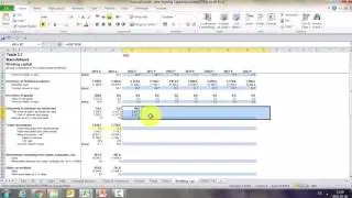 Financial modeling in Excel - Working capital