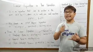 Linear Equation in Two Variables_Part 1 (Changing Standard form to Slope Intercept Form)