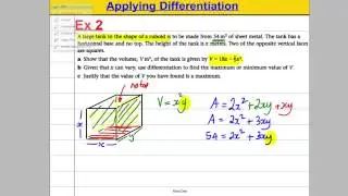 C2 Differentiation (5) - applying in context
