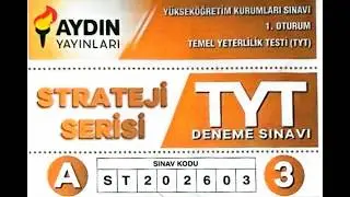 Aydın Publications (STRATEGY SERIES) TYT-3 Mock Exam Geometry Solution
