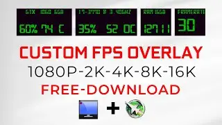 Classic Custom FPS Overlay RIVATUNER RTSS For All Monitor 1080p, 2k, 4k, 8k, 16k