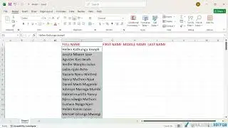 HOW TO SEPARATE NAMES IN MICROSOFT EXCEL (FIRSTNAME, MIDDLE NAME, AND LAST NAME).
