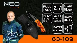 Nóż taktyczny full- tang 20 cm + krzesiwo 63-109 NEO