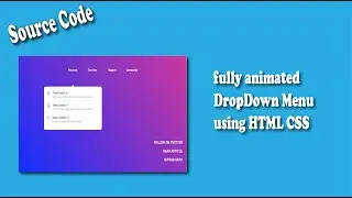 Fully animated DropDown Menu using HTML CSS  | HTML CSS Project  | | Mr.Project Designer