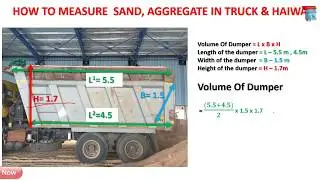 How To Measure Sand & Aggregate Truck Vehicle At Site