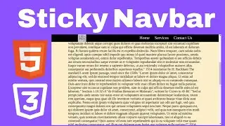 How to create a Sticky Navbar using html and css Html | Css | Frontend Coding |
