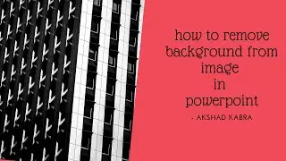 how to remove backround in powerpoint