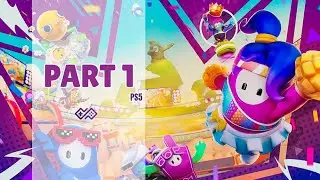 FALL GUYS (SS1) Free To Play - Playthrough No Commentary - Part 1 [PS5]