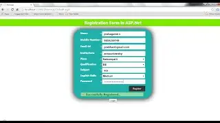 Register Form With ERROR Validation in ASP.net