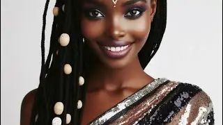 Ebony African Women Draped in Sarees Vol. 2