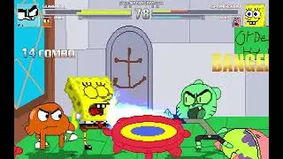 MUGEN REQUEST gumball and darwin VS spongebob and patrick