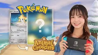 Painting Pokemon card inspired by Animal Crossing New Horizons 🎨 |  base card art to full art
